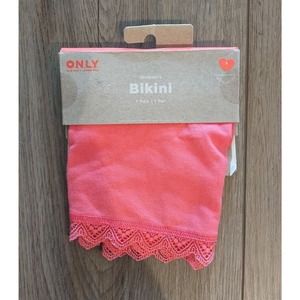 O.N.L.Y Old Navy Loves You Women's Lace Trim Bikini 1 Pair Size S Pink